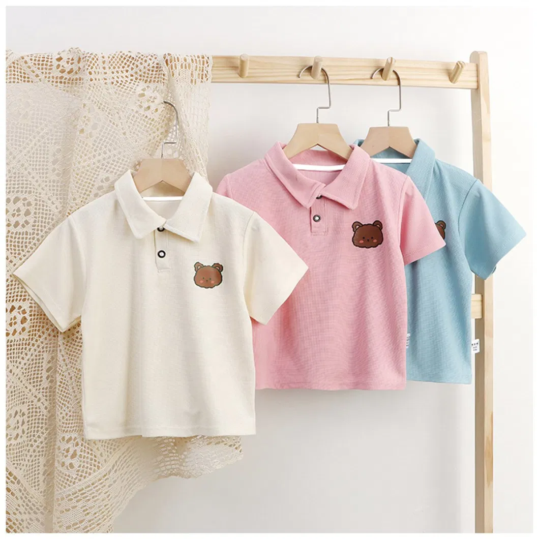 High Quality Kids T-Shirt Blank Solid Color Children T-Shirts Polo Shirt