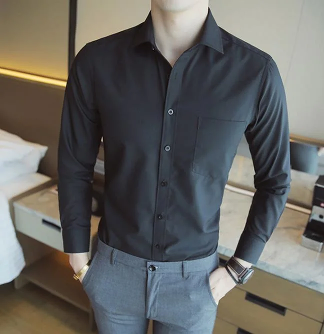 2023 New Custom 100% Cotton Men&prime; S Slim/Loose Dress Shirt Blouse Long Sleeve Oxford Oversize Casual Formal Flannel Business Shirts for Men
