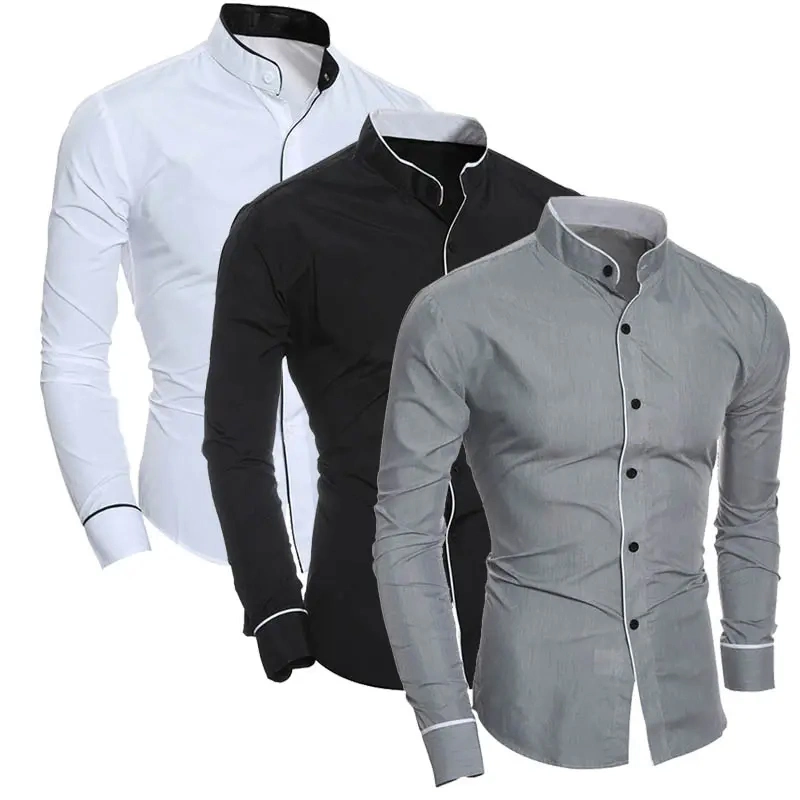Long Sleeve Bamboo Fiber Stretch Work Shirt Men High Quality Custom Men&prime;s Casual Formal Shirts Non Iron Business Dress Shirts